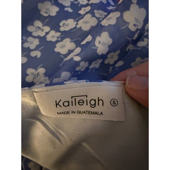 Blue Floral Shirt By Kaileigh Size Small - Picture 3 of 5